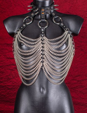 BDSM Chain Corset for woman "ARAXE"